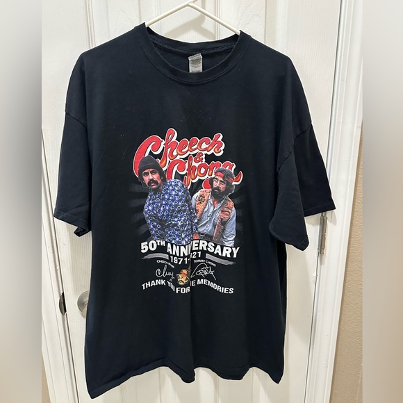 CHEECH & CHONG 50th Anniversary T-shirt size 2X black - Picture 9 of 9